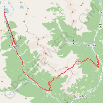 Trace GPS Via-Alpina R90-R91 - Prato-Sornico - Fontana - Robiei, itinéraire, parcours