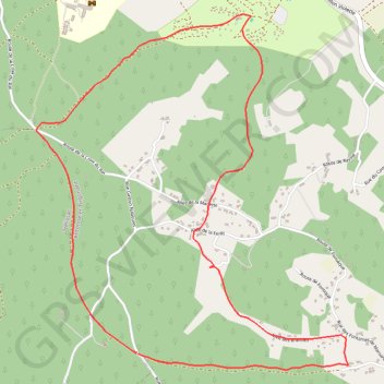 Trace GPS Boucle de la Croix du Rat, itinéraire, parcours