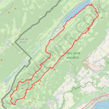 Trace GPS Jura Vaudois, itinéraire, parcours