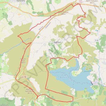 Trace GPS Mont-Saint-Michel-de-Braspart, itinéraire, parcours