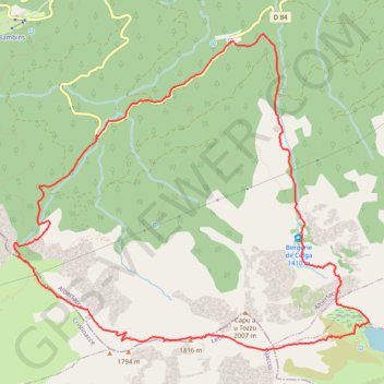 Trace GPS Lac Nino (Ninu), itinéraire, parcours