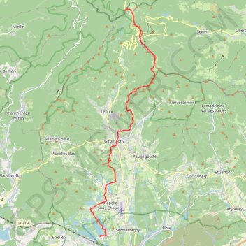 Trace GPS Du Malsaucy au Ballon d'Alsace, itinéraire, parcours