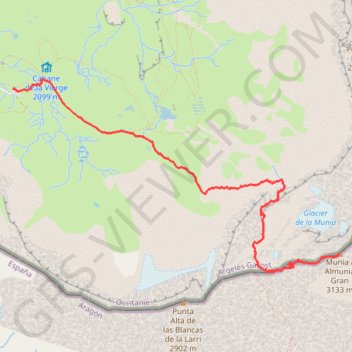 Trace GPS Pic de la Munia, itinéraire, parcours