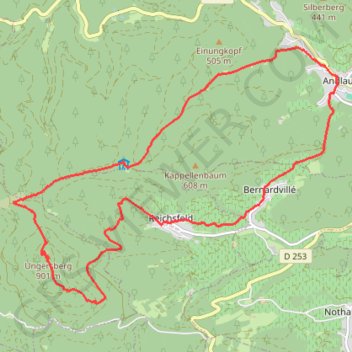 Trace GPS L'Ungersberg, itinéraire, parcours