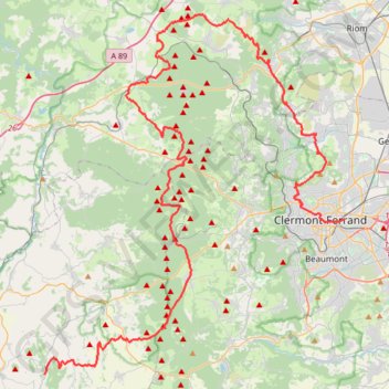 Trace GPS Grande Traversée du Massif Central, itinéraire, parcours
