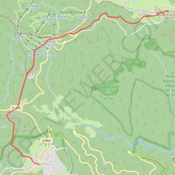 Trace GPS Raquettes au Mont Aigoual, itinéraire, parcours
