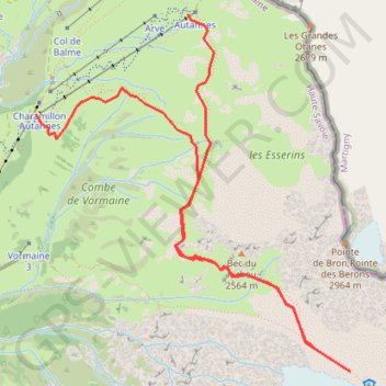 Trace GPS Le Tour (Refuge Albert 1er), itinéraire, parcours