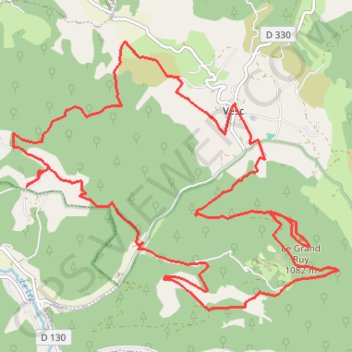 Trace GPS Vesc montagne du ruy, itinéraire, parcours