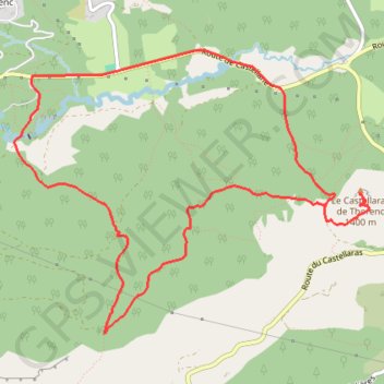 Trace GPS Le Castellaras de Thorenc, itinéraire, parcours