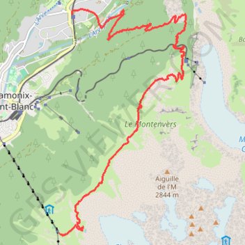 Trace GPS Grand Balcon Nord Chamonix, itinéraire, parcours