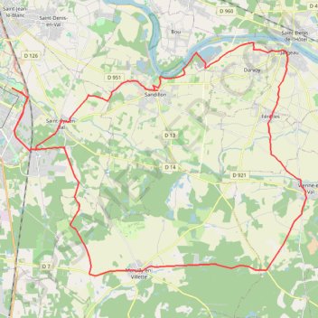 Trace GPS Le Val d'Orléans, itinéraire, parcours