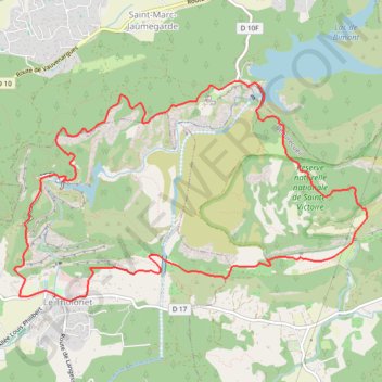 Trace GPS Sainte Victoire lacs de Zola et Bimont, itinéraire, parcours