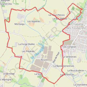 Trace GPS Chapelle des Fougeretz "les cinq Rottes", itinéraire, parcours