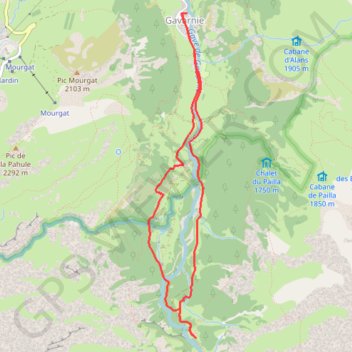 Trace GPS Une boucle hivernale dans le Cirque de Gavarnie., itinéraire, parcours