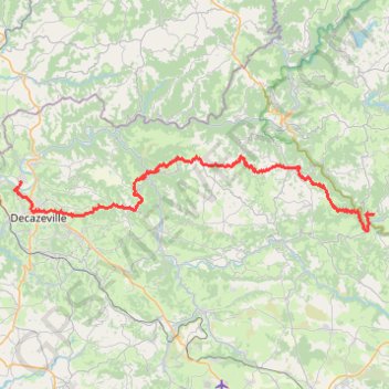 Trace GPS Estaing - Livinhac-le-Haut, itinéraire, parcours