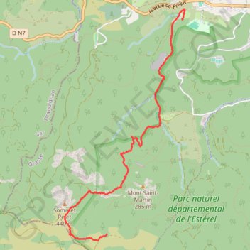 Trace GPS Vers le mont Saint-Martin, itinéraire, parcours