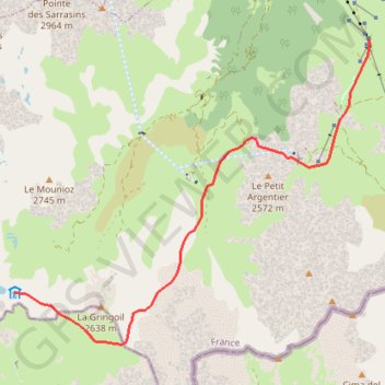 Trace GPS Refuge du Mont Thabor, itinéraire, parcours