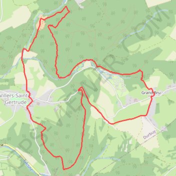 Trace GPS Villers-Sainte-Gertrude - Province du Luxembourg, itinéraire, parcours