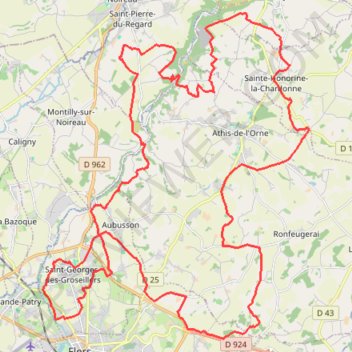 Trace GPS Détours de Saint-Georges-des-Groseillers, itinéraire, parcours