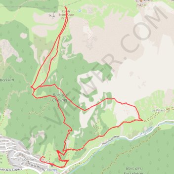 Trace GPS Col De Bramousse, itinéraire, parcours
