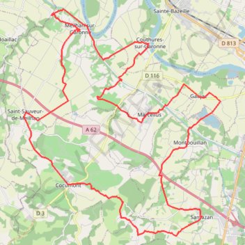 Trace GPS Circuit du Vignoble du Marmandais - Meilhan-sur-Garonne, itinéraire, parcours