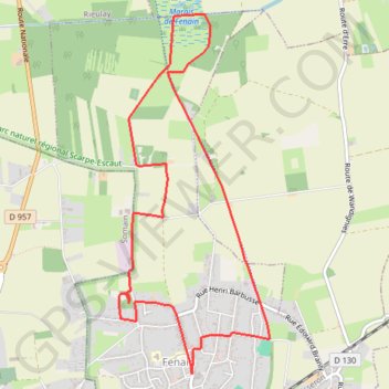 Trace GPS À la découverte du Marais - Fenain, itinéraire, parcours