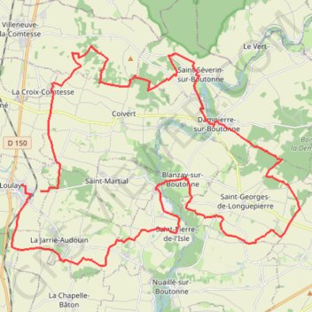Trace GPS Loulay 45kms, itinéraire, parcours