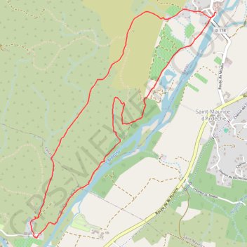 Trace GPS Lanas - Servieres, itinéraire, parcours