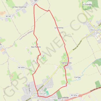 Trace GPS En Bas Flandre - Fournes-en-Weppes, itinéraire, parcours