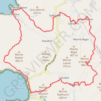 Trace GPS Boucle Grande Anse - Gallochat - Anse noire, itinéraire, parcours