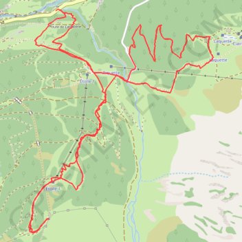 Trace GPS Ski de rando à Barège, itinéraire, parcours