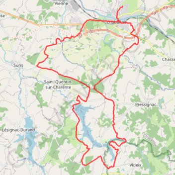 Trace GPS Lavaud 38 kms, itinéraire, parcours