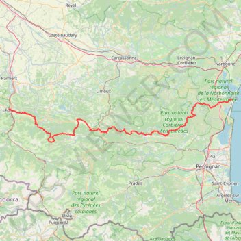 Trace GPS Le sentier Cathare à VTT, itinéraire, parcours