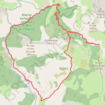 Trace GPS Boucle col de Gleize - Chaudun - Rabou, itinéraire, parcours