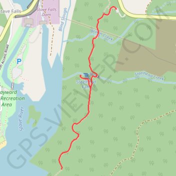 Trace GPS Hayward Lake - Steelhead Falls, itinéraire, parcours