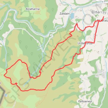 Trace GPS Tour de l'HARRIONDI (Bidarray), itinéraire, parcours