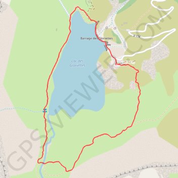 Trace GPS Autour du barrage de Goliettes Pyrénées, itinéraire, parcours