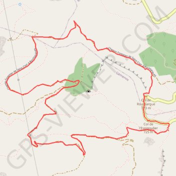 Trace GPS Col de l'Espigoulier Tête Roussargue, itinéraire, parcours