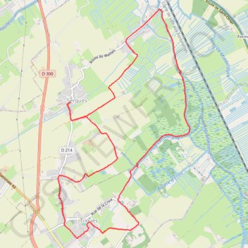Trace GPS Le Marais de Serques, itinéraire, parcours