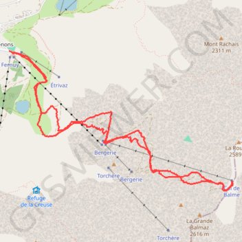 Trace GPS Combe de Balme (Aravis), itinéraire, parcours