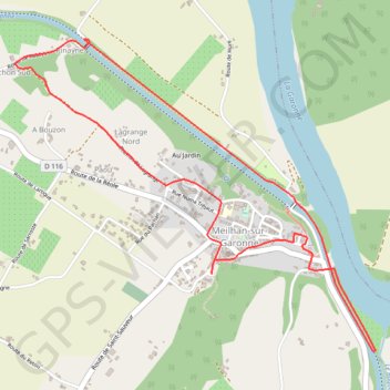 Trace GPS Meilhan, entre Canal et Garonne - Pays Val de Garonne - Gascogne, itinéraire, parcours