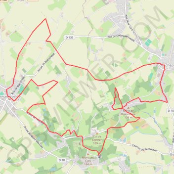 Trace GPS Berthen abbaye du mont des cats 15,34, itinéraire, parcours