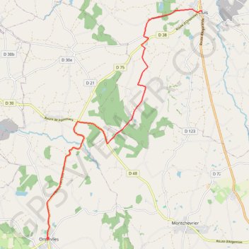 Trace GPS Cluis - Orsennes, itinéraire, parcours