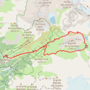 Trace GPS Tour aiguille vanoise, itinéraire, parcours