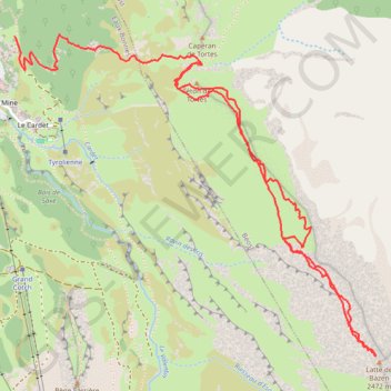Trace GPS Latte de Bazen, itinéraire, parcours