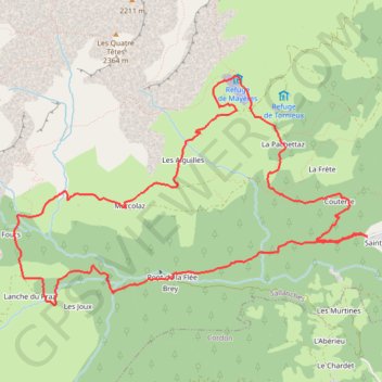 Trace GPS Mayères par Pierre fendue, itinéraire, parcours