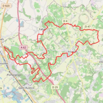 Trace GPS La Balade du Frontonnais, itinéraire, parcours