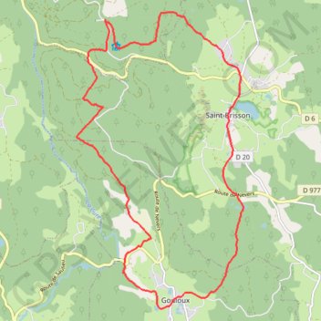 Trace GPS De Saint-Brisson au Saut du Gouloux, itinéraire, parcours