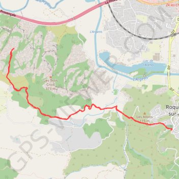 Trace GPS Roquebrune troglodyte, itinéraire, parcours