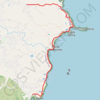 Trace GPS Ferré - Cap Chevalier, itinéraire, parcours